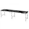 VEVOR 8 Foot Portable Beer Pong Table, Foldable Tailgate Table,Carrying Handles and 6 Pong Balls, Adjustable Height, Lightweight Table for Office, Tailgate Party, Travel and Camping, Black