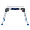 VEVOR Folding Work Platform, Adjustable Height 12-16 in, 500 lbs Capacity Aluminum Step Stool, Heavy Duty Non-Slip Platform Ladder, Portable Work Bench for Painting, Cleaning, Home & Professional Use