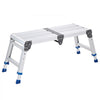 VEVOR Folding Work Platform, Adjustable Height 14.2-20 in, 500 lbs Capacity Aluminum Step Stool, Heavy Duty Non-Slip Platform Ladder, Portable Work Bench for Painting, Cleaning, Home & Professional