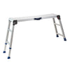 VEVOR Folding Work Platform, Adjustable Height 23-34.5 in, 40 x 12 in Aluminum Step Stool, 500 lbs Load Capacity, Heavy Duty Non-Slip Platform Ladder, Portable Work Bench for Painting, Maintenance
