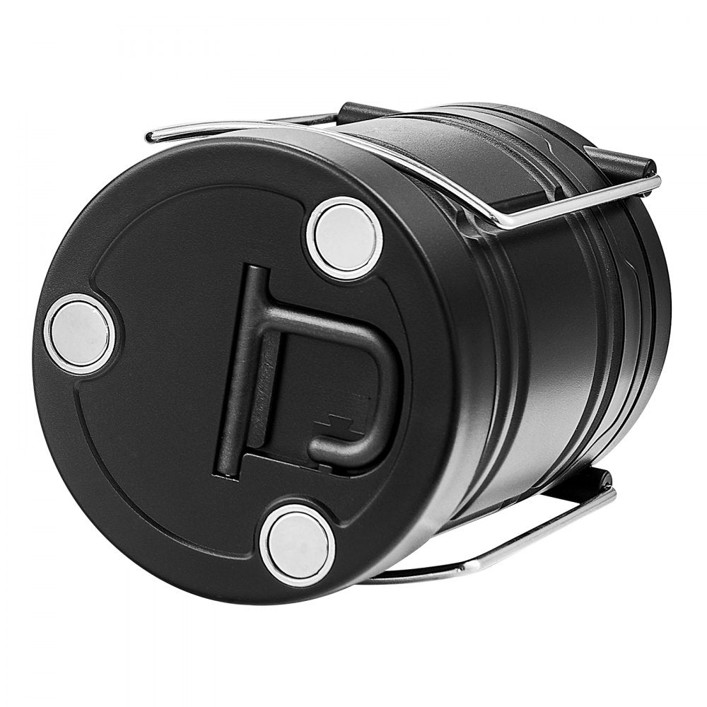VEVOR LED Camping Lanterns, 4 Pack, Magnetic Base, Battery Powered Lights, Lightweight Hanging Collapsible Lights, Ideal for Outdoor Camping Hiking, Emergency Survival Lights for Hurricane, Black