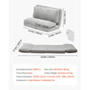 VEVOR Folding Sofa Bed, 3-in-1 Foldable Couch Bed with Washable Cover, 25D High Density Memory Foam Convertible Sleeper Chair Bed, Futon Couch for Living Room, Bedroom, Guest, Light Grey(Full)