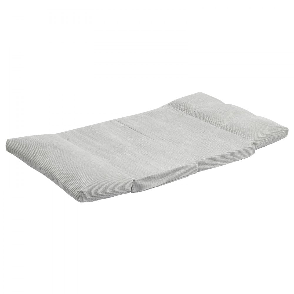 VEVOR Folding Sofa Bed, 3-in-1 Foldable Couch Bed with Washable Cover, 25D High Density Memory Foam Convertible Sleeper Chair Bed, Futon Couch for Living Room, Bedroom, Guest, Light Grey(Full)