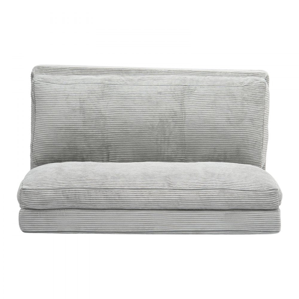 VEVOR Folding Sofa Bed, 3-in-1 Foldable Couch Bed with Washable Cover, 25D High Density Memory Foam Convertible Sleeper Chair Bed, Futon Couch for Living Room, Bedroom, Guest, Light Grey(Full)