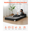 VEVOR Folding Sofa Bed, 3-in-1 Foldable Couch Bed with 2 Pillows and Washable Cover, 25D High Density Memory Foam Convertible Sleeper Chair Bed, Futon Couch for Living Room, Bedroom, Dark Grey(Twin)