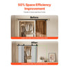 VEVOR Bi-Folding Sliding Barn Door Hardware Track Kit, 64" Top Mount Track Kit, Slide Smoothly & Quietly, Heavy Duty, Easy to Install, Suitable for Four 15" Closet Pantry Laundry Doors (Not Included)