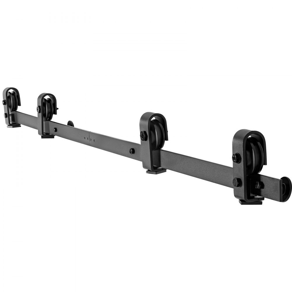 VEVOR Bi-Folding Sliding Barn Door Hardware Track Kit, 64" Top Mount Track Kit, Slide Smoothly & Quietly, Heavy Duty, Easy to Install, Suitable for Four 15" Closet Pantry Laundry Doors (Not Included)