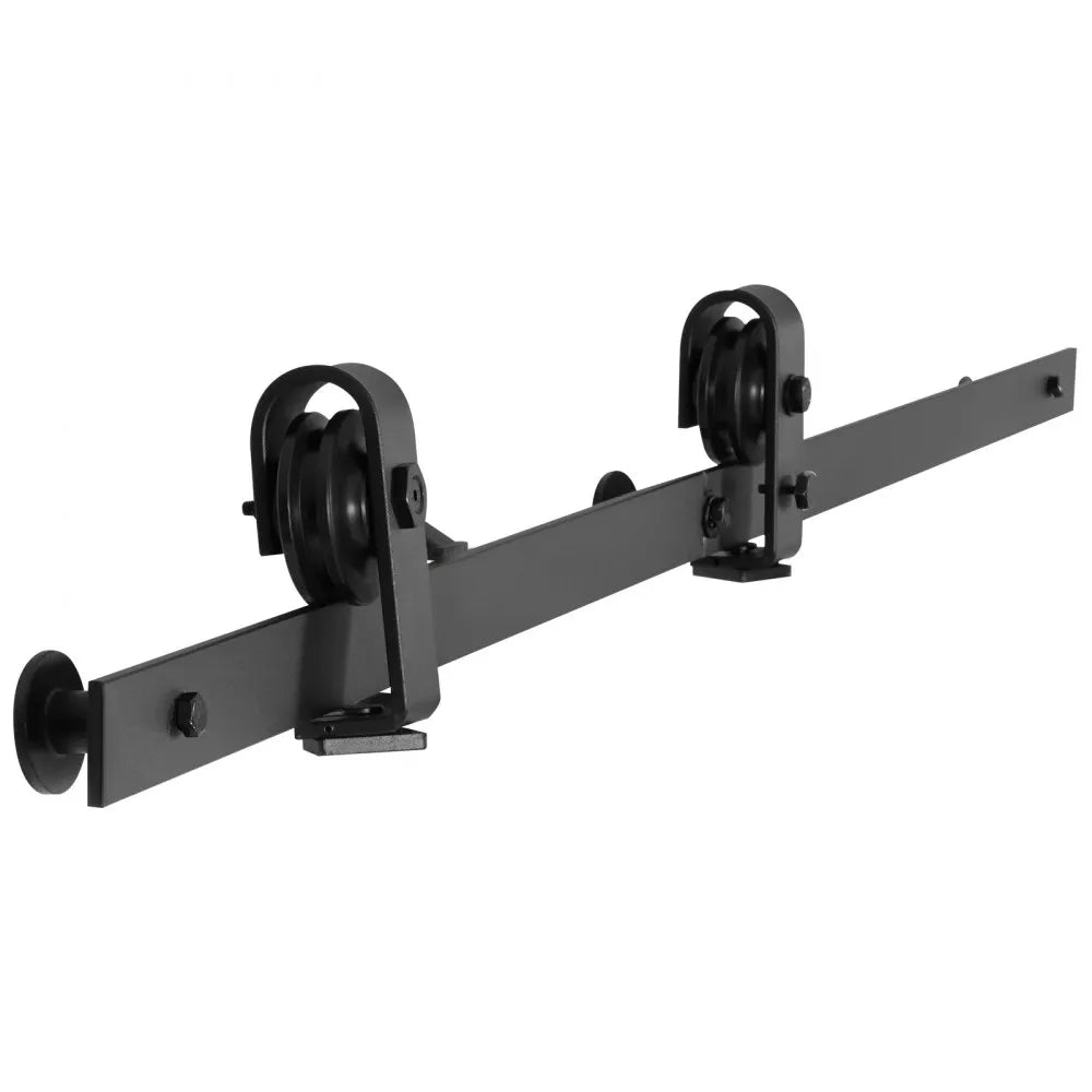 VEVOR Bi-Folding Sliding Barn Door Hardware Track Kit, 52" Top Mount Track Kit, Slide Smoothly & Quietly, Heavy Duty, Easy to Install, Suitable for Two 24" Closet Pantry Laundry Doors (Not Included)