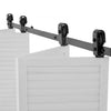 VEVOR Bi-Folding Sliding Barn Door Hardware Track Kit, 76" Top Mount Track Kit, Slide Smoothly & Quietly, Heavy Duty, Easy to Install, Suitable for Four 18" Closet Pantry Laundry Doors (Not Included)