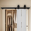 VEVOR Bi-Folding Sliding Barn Door Hardware Track Kit, 36" Top Mount Track Kit, Slide Smoothly & Quietly, Heavy Duty, Easy to Install, Suitable for Two 16" Closet Pantry Laundry Doors (Not Included)