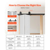 VEVOR Bi-Folding Sliding Barn Door Hardware Track Kit, 40" Top Mount Track Kit, Slide Smoothly & Quietly, Heavy Duty, Easy to Install, Suitable for Two 18" Closet Pantry Laundry Doors (Not Included)