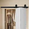VEVOR Bi-Folding Sliding Barn Door Hardware Track Kit, 40" Top Mount Track Kit, Slide Smoothly & Quietly, Heavy Duty, Easy to Install, Suitable for Two 18" Closet Pantry Laundry Doors (Not Included)