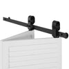 VEVOR Bi-Folding Sliding Barn Door Hardware Track Kit, 40" Top Mount Track Kit, Slide Smoothly & Quietly, Heavy Duty, Easy to Install, Suitable for Two 18" Closet Pantry Laundry Doors (Not Included)