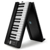 VEVOR 61 Key Folding Keyboard Piano, Bluetooth & MIDI, Portable Electronic Digital Foldable Piano with Sustain Pedal Touch Sensitive Lighted Keys Bag, Rechargeable for Beginners Teens Adults, Black