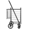 VEVOR Folding Shopping Cart, 25.6 Gal + 5.8 Gal Dual-Basket Grocery Cart, 110LBS Heavy Duty Capacity, Steel Rolling Utility Cart with 360° Swivel Wheels for Laundry, Shopping, Camping, Groceries