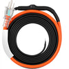 VEVOR Self-Regulating Pipe Heating Cable, 12FT 5W/FT Heat Tape for Pipes Freeze Protection, Water Pipe Heat Cable with Built-in Thermostat Protects PVC Hose, Metal and Plastic Pipe from Freezing