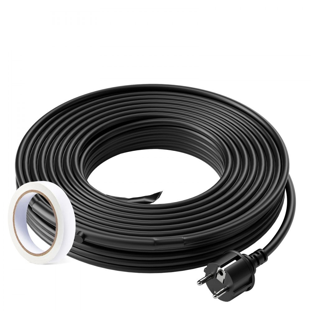 VEVOR Self-Regulating Pipe Heating Cable, 60-feet 5W/ft Heat Tape for Pipes Freeze Protection, Protects PVC Hose, Metal and Plastic Pipe from Freezing, 120V
