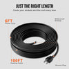 VEVOR Self-Regulating Pipe Heating Cable, 100FT 5W/FT Heat Tape for Pipes, Roof Snow Melting De-icing, Gutter and Pipe Freeze Protection