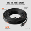 VEVOR Self-Regulating Pipe Heating Cable, 24FT 5W/FT Heat Tape for Pipes, Roof Snow Melting De-icing, Gutter and Pipe Freeze Protection