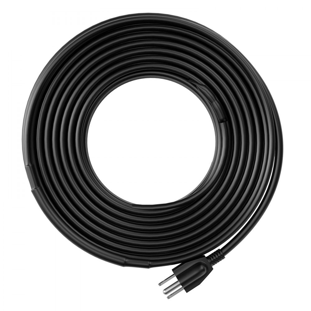 VEVOR Self-Regulating Pipe Heating Cable, 24FT 5W/FT Heat Tape for Pipes, Roof Snow Melting De-icing, Gutter and Pipe Freeze Protection