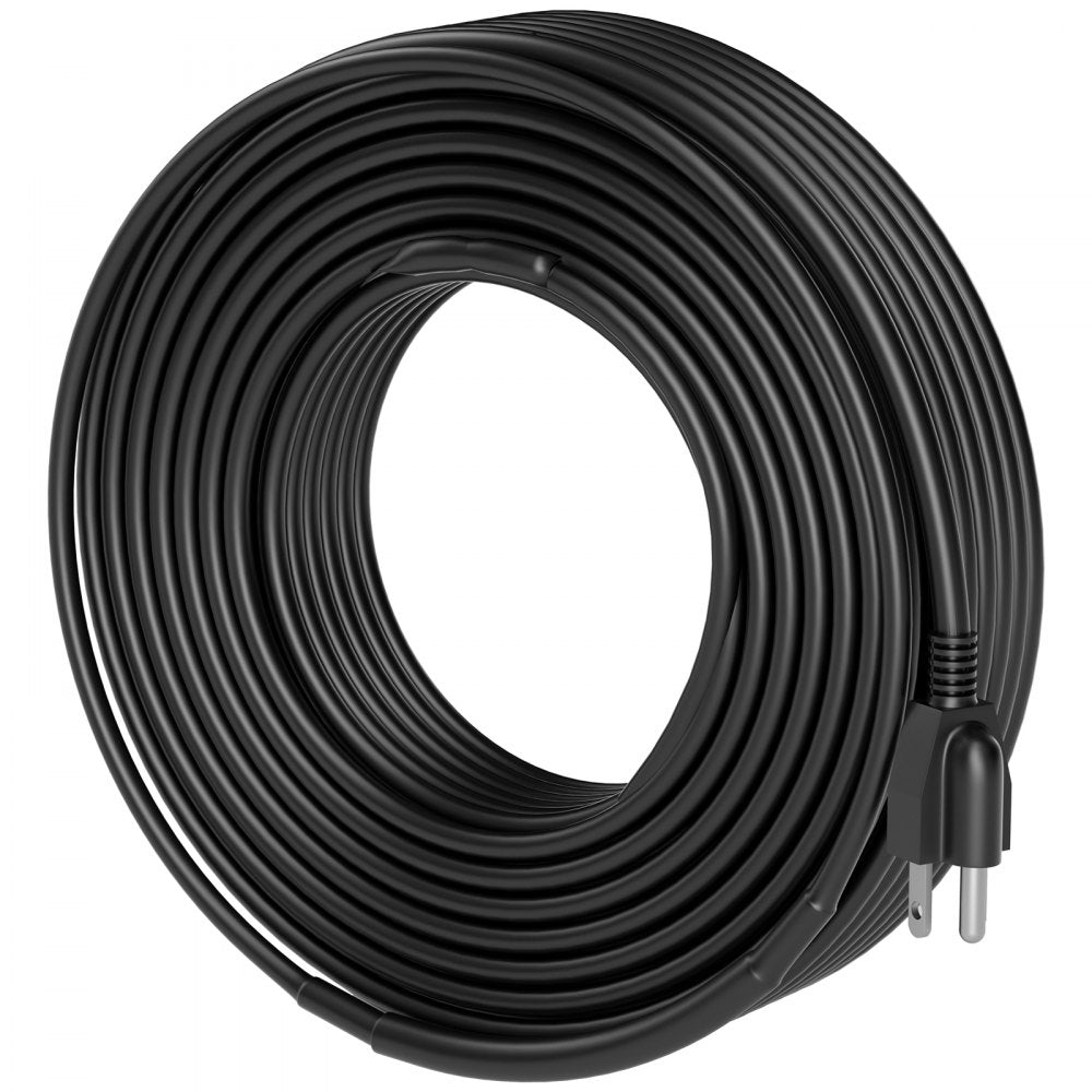 VEVOR Self-Regulating Pipe Heating Cable, 120FT 5W/FT Heat Tape for Pipes, Roof Snow Melting De-icing, Gutter and Pipe Freeze Protection