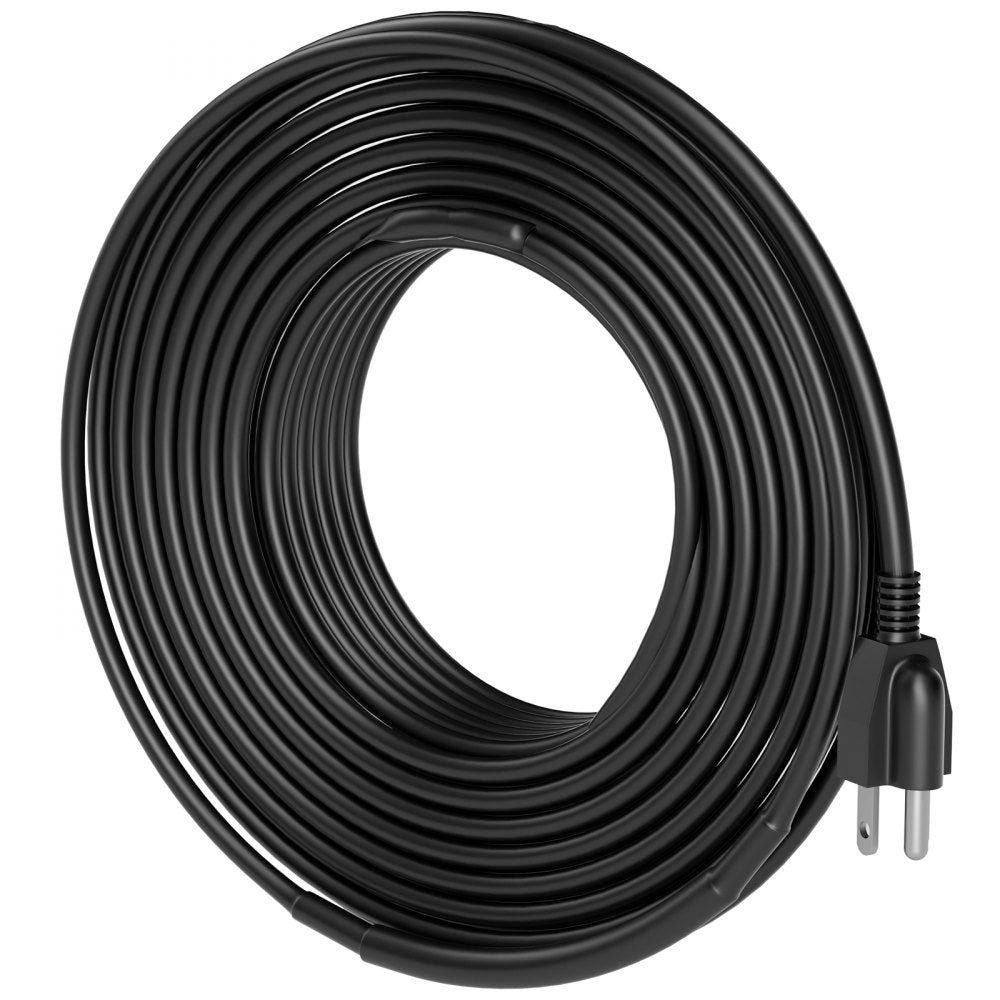 VEVOR Self-Regulating Pipe Heating Cable, 12FT 5W/FT Heat Tape for Pipes, Roof Snow Melting De-icing, Gutter and Pipe Freeze Protection