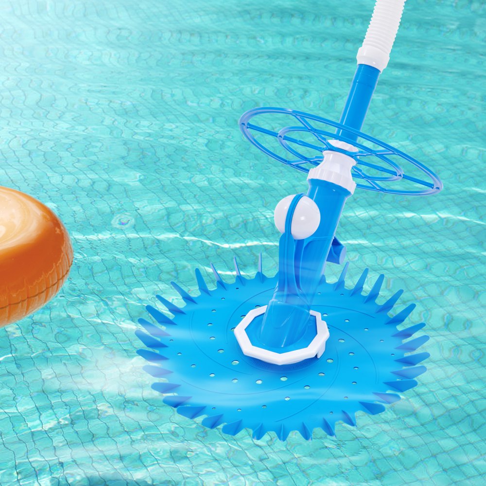 VEVOR Automatic Suction Pool Cleaner, Low Noise Pool Vacuum Cleaner with Extra Diaphragm, 10 x 32 in Hoses & 36-Fin Disc, Side Climbing Pool Cleaners for Above-Ground & In-ground Swimming Pool