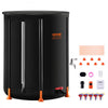 VEVOR Collapsible Rain Barrel, 100 Gallon/380 L Portable Water Tank, PVC Rainwater Collection Barrel with Spigots and Overflow Kit, Water Barrel for Garden Water Catcher