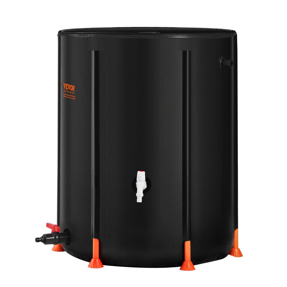 VEVOR Collapsible Rain Barrel, 53 Gallon/201 L Portable Rain Water Collection Barrel, PVC Rainwater Collection System with Spigots and Overflow Kit, Water Barrel  for Garden Water Catcher