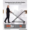 VEVOR Performing Arts Chair Cart 300 lbs Capacity Holds Up to 18 Chairs, for Music Events, X-Shaped Stacking Design, Heavy-Duty Carbon Steel, Easy to Move, Storage Dolly, with Locking Swivel Wheels