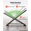 VEVOR Performing Arts Chair Cart 300 lbs Capacity Holds Up to 18 Chairs, for Music Events, X-Shaped Stacking Design, Heavy-Duty Carbon Steel, Easy to Move, Storage Dolly, with Locking Swivel Wheels