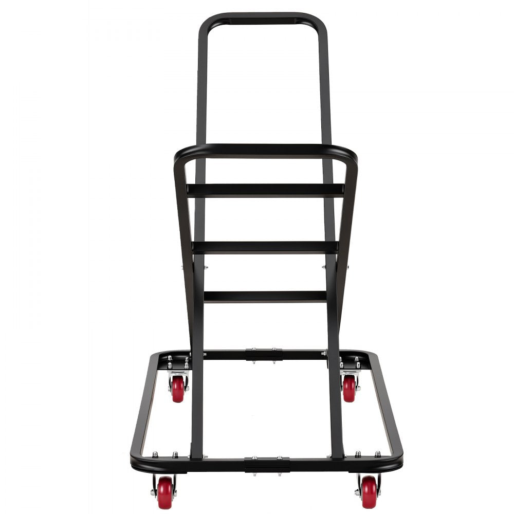 VEVOR Performing Arts Chair Cart 300 lbs Capacity Holds Up to 18 Chairs, for Music Events, X-Shaped Stacking Design, Heavy-Duty Carbon Steel, Easy to Move, Storage Dolly, with Locking Swivel Wheels
