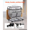 VEVOR Folding Table and Chair Rack Cart 400 lbs Holds 14 Chairs & 5 Tables, for Party Event Hotel Factory, Heavy-Duty Carbon Steel, Easy to Move, Storage Dolly, with Swivel Casters and Locking Wheels