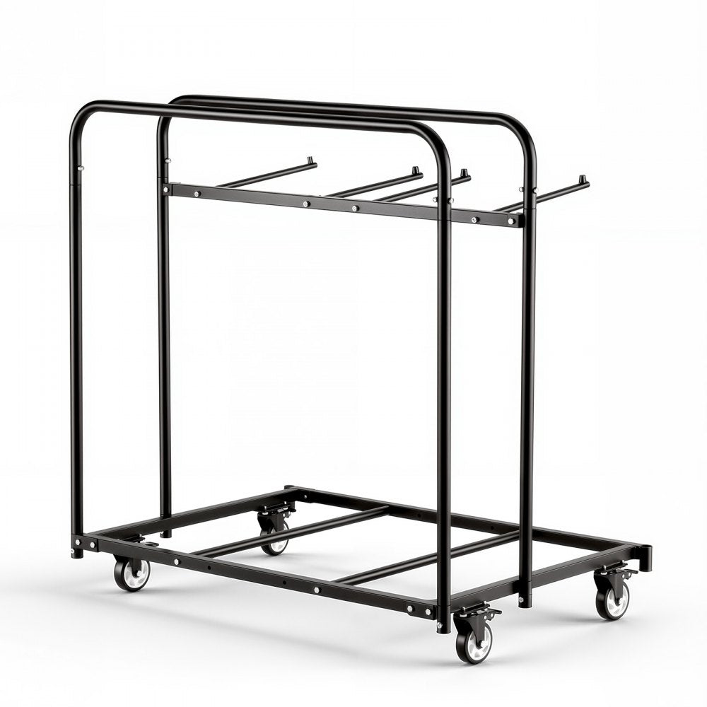 VEVOR Folding Table and Chair Rack Cart 400 lbs Holds 14 Chairs & 5 Tables, for Party Event Hotel Factory, Heavy-Duty Carbon Steel, Easy to Move, Storage Dolly, with Swivel Casters and Locking Wheels