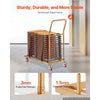 VEVOR Folding Chair Cart 300 lbs for 25 Chairs L-Shape Horizontal Placement, for Commercial & Home Kitchen, Heavy-Duty Carbon Steel, Easy to Move, Storage Dolly, with Locking Swivel Wheels & Handle