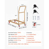 VEVOR Folding Chair Cart 300 lbs for 25 Chairs L-Shape Horizontal Placement, for Commercial & Home Kitchen, Heavy-Duty Carbon Steel, Easy to Move, Storage Dolly, with Locking Swivel Wheels & Handle