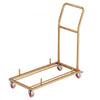 VEVOR Folding Chair Cart 300 lbs for 25 Chairs L-Shape Horizontal Placement, for Commercial & Home Kitchen, Heavy-Duty Carbon Steel, Easy to Move, Storage Dolly, with Locking Swivel Wheels & Handle