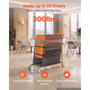 VEVOR Folding Chair Cart 300 lbs for 25 Chairs L-Shape Vertical Placement, for Commercial & Home Kitchen, Heavy-Duty Carbon Steel, Easy to Move, Storage Dolly, with Locking Swivel Wheels & Handle
