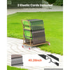 VEVOR Folding Chair Cart 300 lbs for 25 Chairs L-Shape Vertical Placement, for Commercial & Home Kitchen, Heavy-Duty Carbon Steel, Easy to Move, Storage Dolly, with Locking Swivel Wheels & Handle