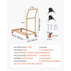 VEVOR Folding Chair Cart 300 lbs for 25 Chairs L-Shape Vertical Placement, for Commercial & Home Kitchen, Heavy-Duty Carbon Steel, Easy to Move, Storage Dolly, with Locking Swivel Wheels & Handle