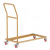 VEVOR Folding Chair Cart 300 lbs for 25 Chairs L-Shape Vertical Placement, for Commercial & Home Kitchen, Heavy-Duty Carbon Steel, Easy to Move, Storage Dolly, with Locking Swivel Wheels & Handle