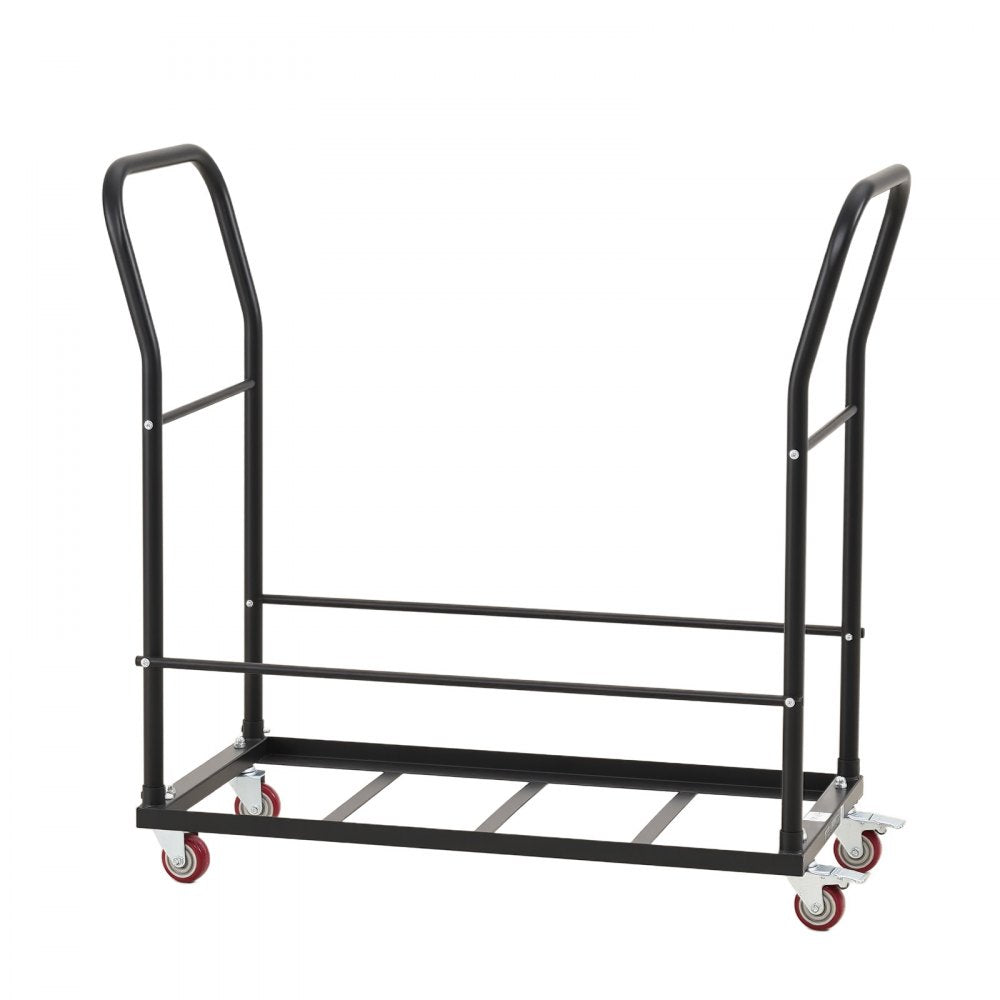 VEVOR Commercial Folding Chair Cart Holds Up to 25 Chair Vertical Placement, for Large Events, Heavy-Duty Carbon Steel, Easy to Move, 300 lbs Capacity Storage Dolly Holder, with Locking Wheels, Handle