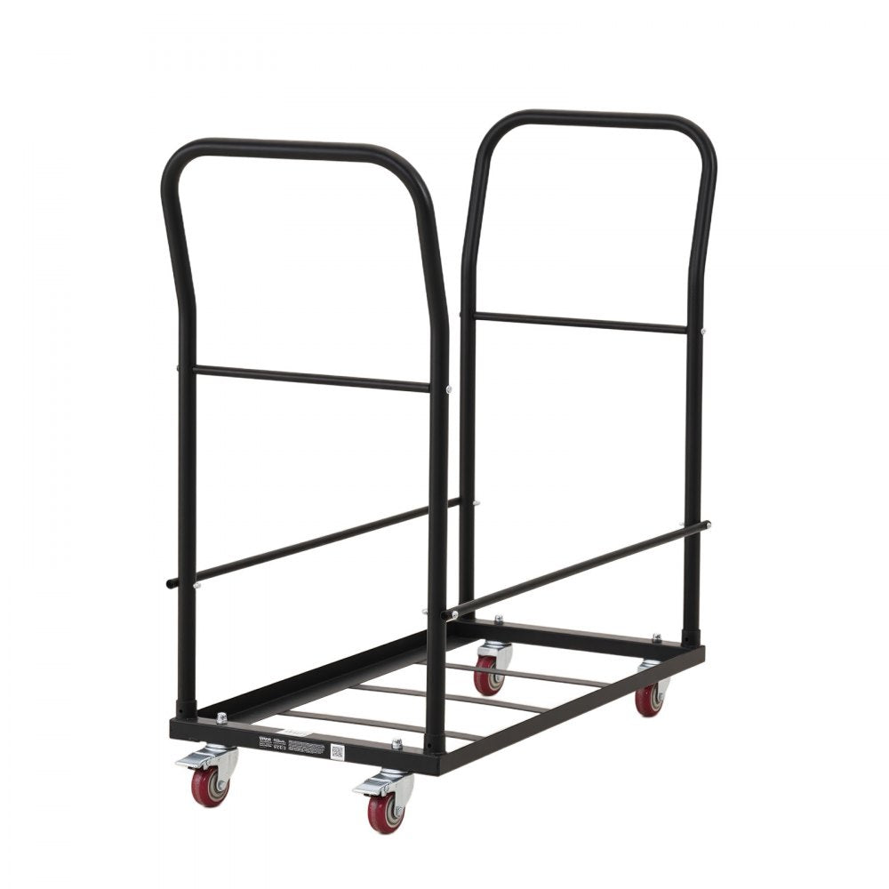 VEVOR Commercial Folding Chair Cart Holds Up to 25 Chair Vertical Placement, for Large Events, Heavy-Duty Carbon Steel, Easy to Move, 300 lbs Capacity Storage Dolly Holder, with Locking Wheels, Handle