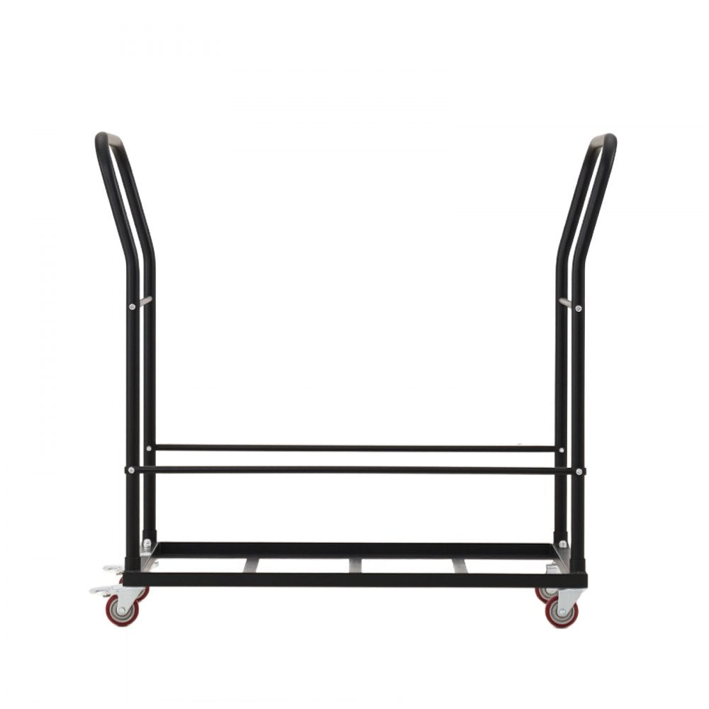 VEVOR Commercial Folding Chair Cart Holds Up to 25 Chair Vertical Placement, for Large Events, Heavy-Duty Carbon Steel, Easy to Move, 300 lbs Capacity Storage Dolly Holder, with Locking Wheels, Handle