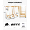 VEVOR Folding Chair Cart 500 lbs Capacity for 40 Chairs Horizontal Stacking, for Large Events Commercial, Heavy-Duty Carbon Steel, Easy to Move, Storage Dolly Holder, with Locking Swivel Wheel, Handle
