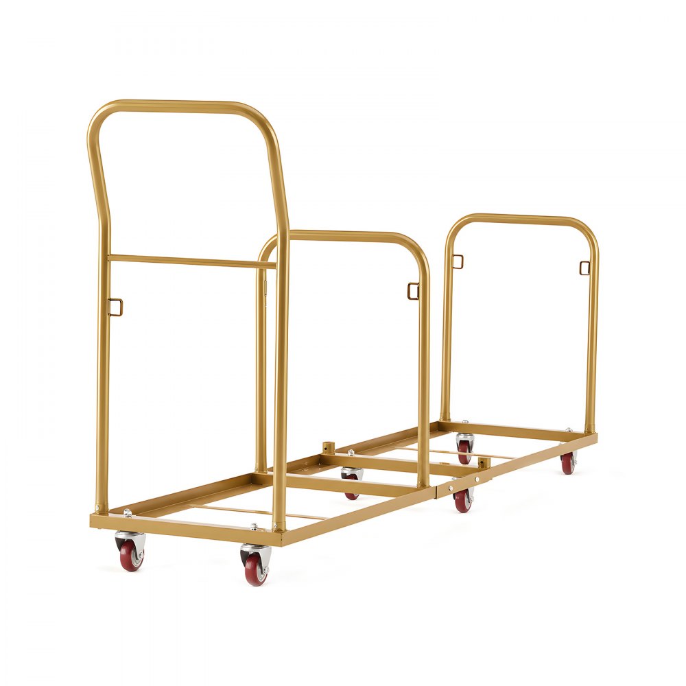 VEVOR Commercial Folding Chair Cart Holds Up to 50 Chair Vertical Placement, for Large Events, Heavy-Duty Carbon Steel, Easy to Move, 500 lbs Capacity Storage Dolly Holder, with Locking Wheels, Handle