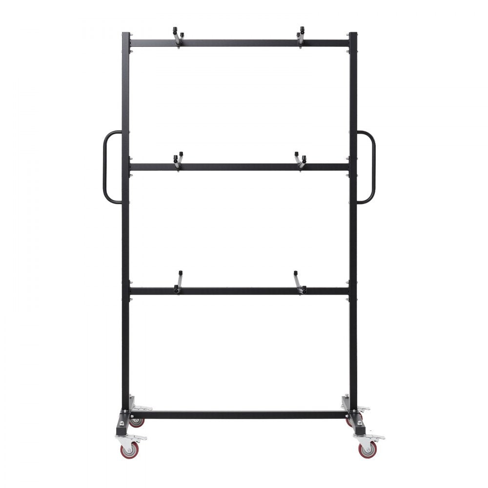 VEVOR Folding Table and Chair Rack Cart 400 lbs Holds 24 Chairs & 6 Tables, for Large Event, Heavy-Duty Carbon Steel, Easy to Move, Storage Dolly, with Swivel Casters Locking Wheels, Waterproof Cover