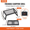 VEVOR Folding Campfire Grill, Heavy Duty Steel Mesh Grate, 18" Portable Camping Grates Over Fire Pit, Camp Fire Cooking Equipment with Legs Carrying Bag, Grilling Rack for Outdoor Open Flame Cooking