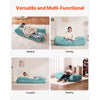 VEVOR Bean Bag Chair, Giant BeanBag Chair with Removable & Washable Cover for Adults, Fluffy Plush & High-Density Foam Filling Floor Adult Bean Bag with Zapper, Ideal for Living Room, Bedroom, Blue