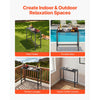 VEVOR Outdoor Bar Table, 39.4 x 15 in Patio Bar Table, Waterproof Top & Sturdy Metal Frame, Rectangle Counter Height Dining Tables, Outdoor Furniture for Balcony, Yard, Hot Tub, Poolside, Indoor